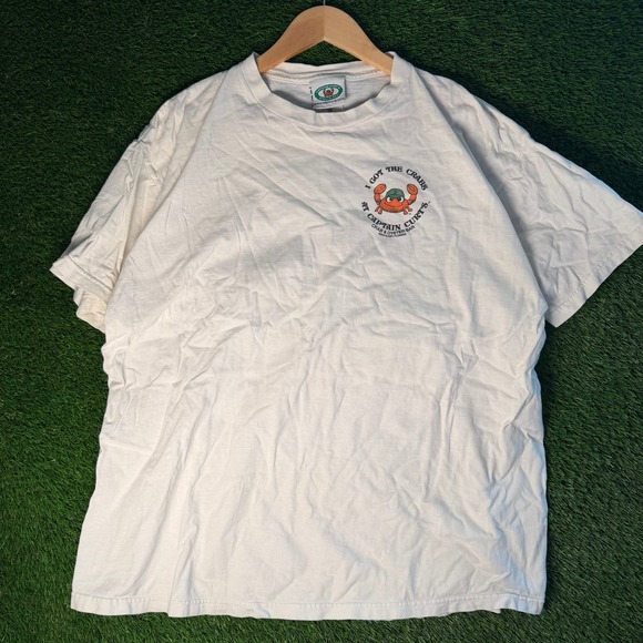Captain Curt's Siesta Key Florida Crab & Oyster Bar White Graphic T-Shirt XXL - Picture 2 of 6
